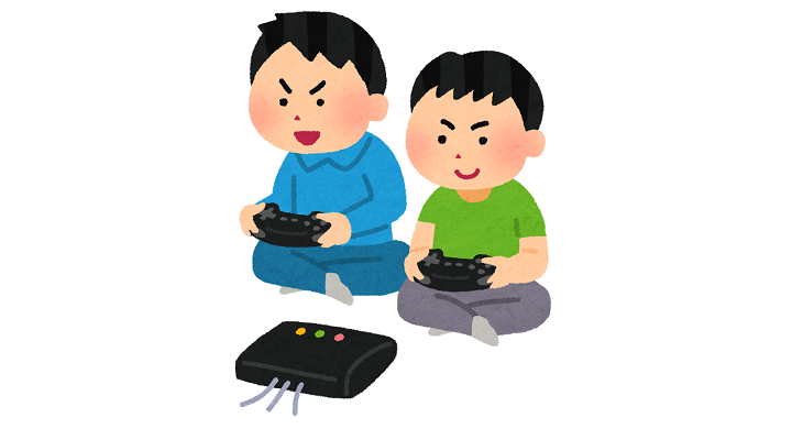 据置型ゲーム機で遊ぶ子供達