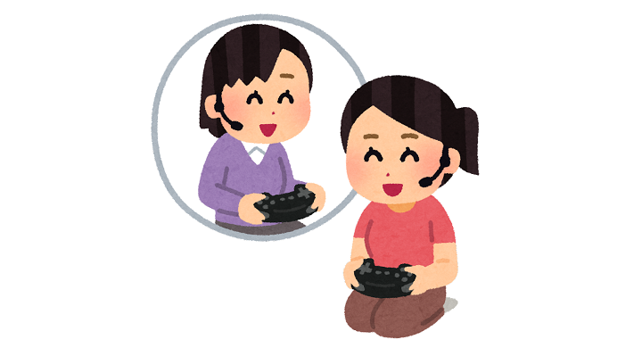 通話しながらゲームをする人たち