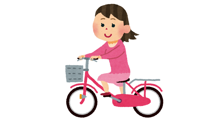 自転車に乗る女性