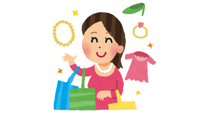 買い物をしている女性