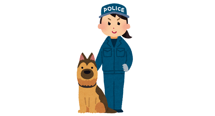 警察犬と訓練士