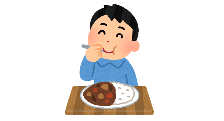 カレーを食べる人